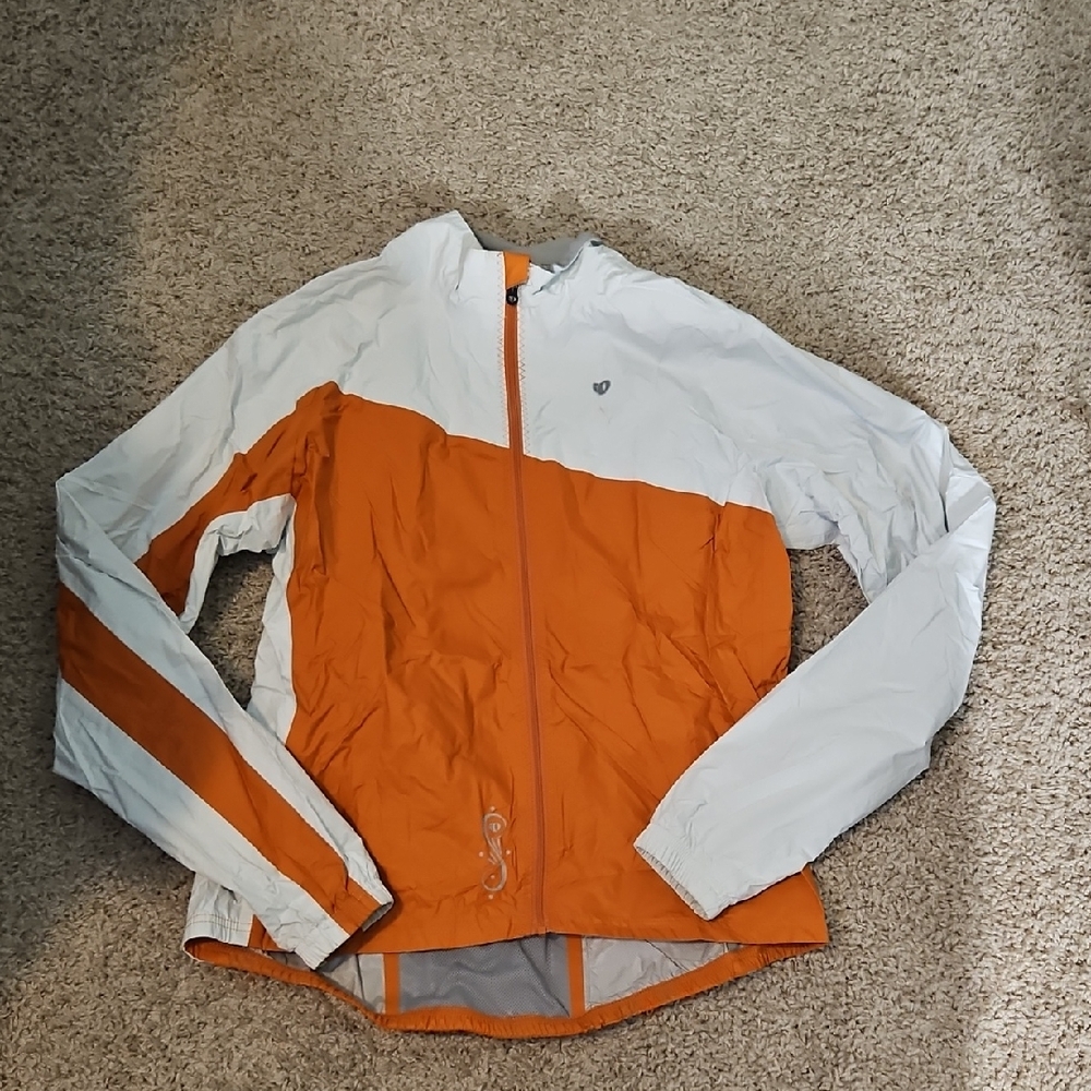 Pearl Izumi Orange and White Cycling Jacket